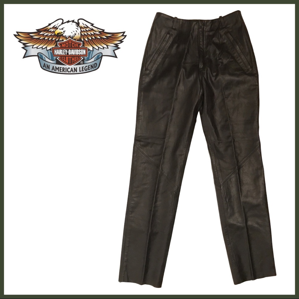 LAST CHANCE!! Harley Davidson High-Waist Black Leather Pant NWOT